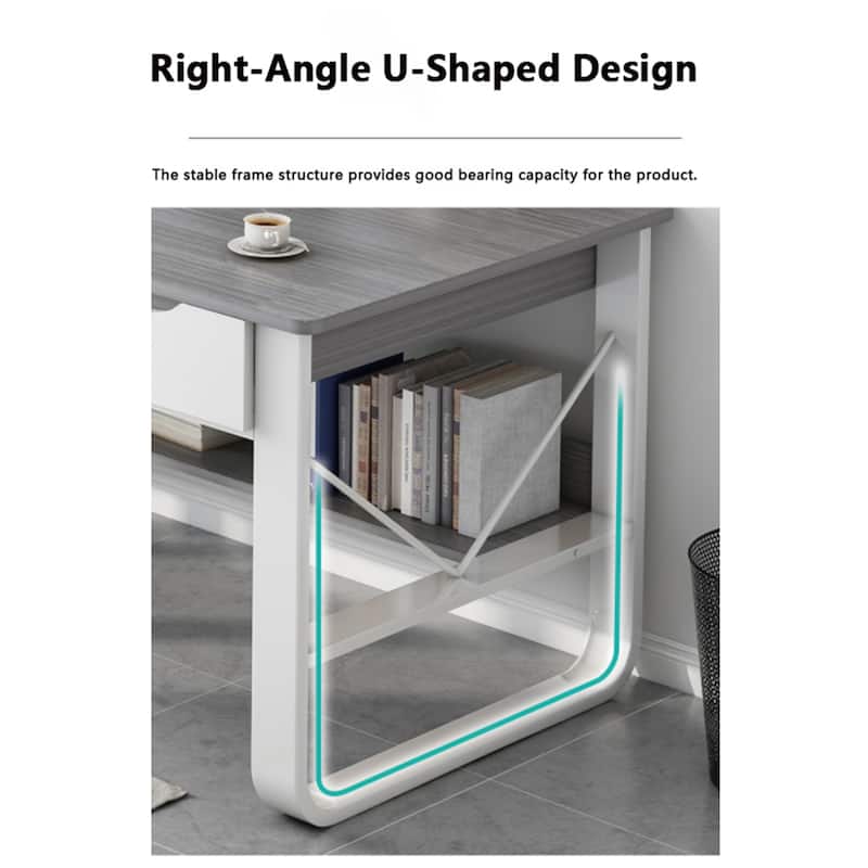 Modern Rectangle Premium Multi-Functional Computer Desk