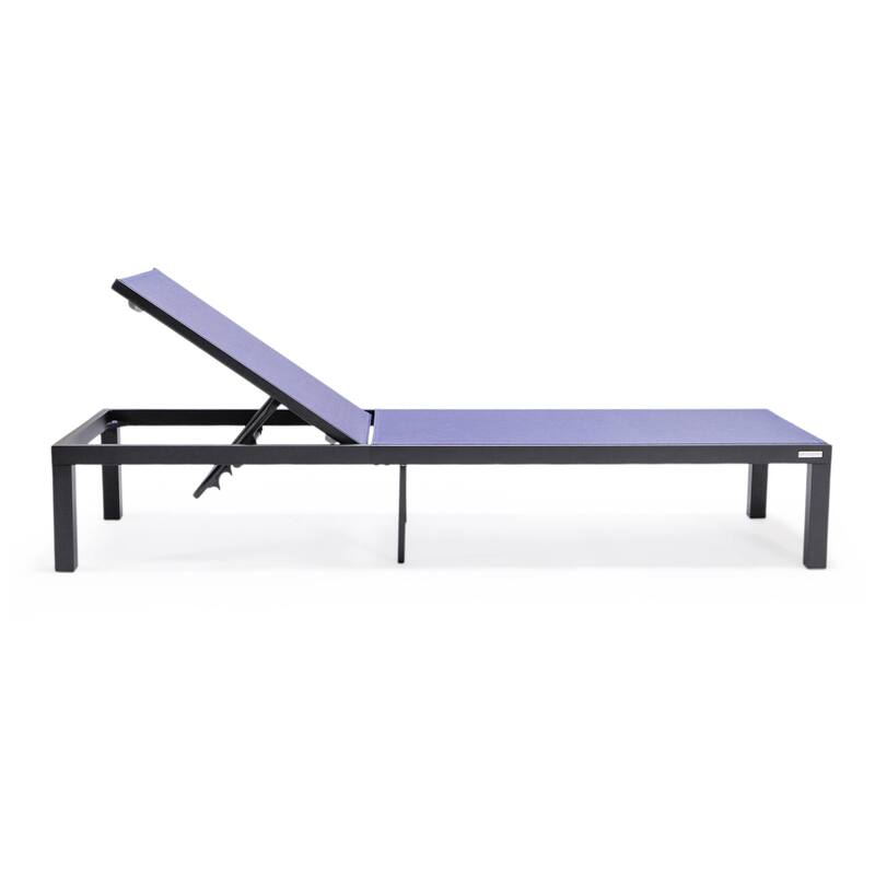Marlin Outdoor Chaise Lounge Chair - Stackable Adjustable Recliner Sun Lounger for Pool, Beach, Patio, or Backyard