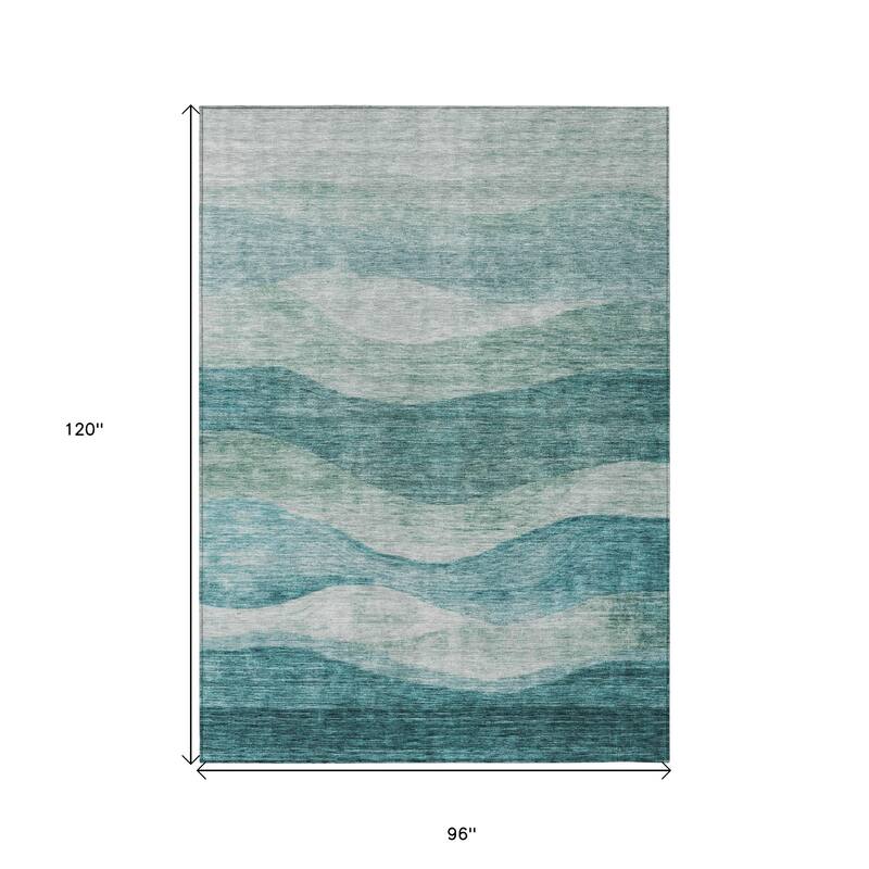 HomeRoots Abstract Transitional Rectangle Outdoor Rug