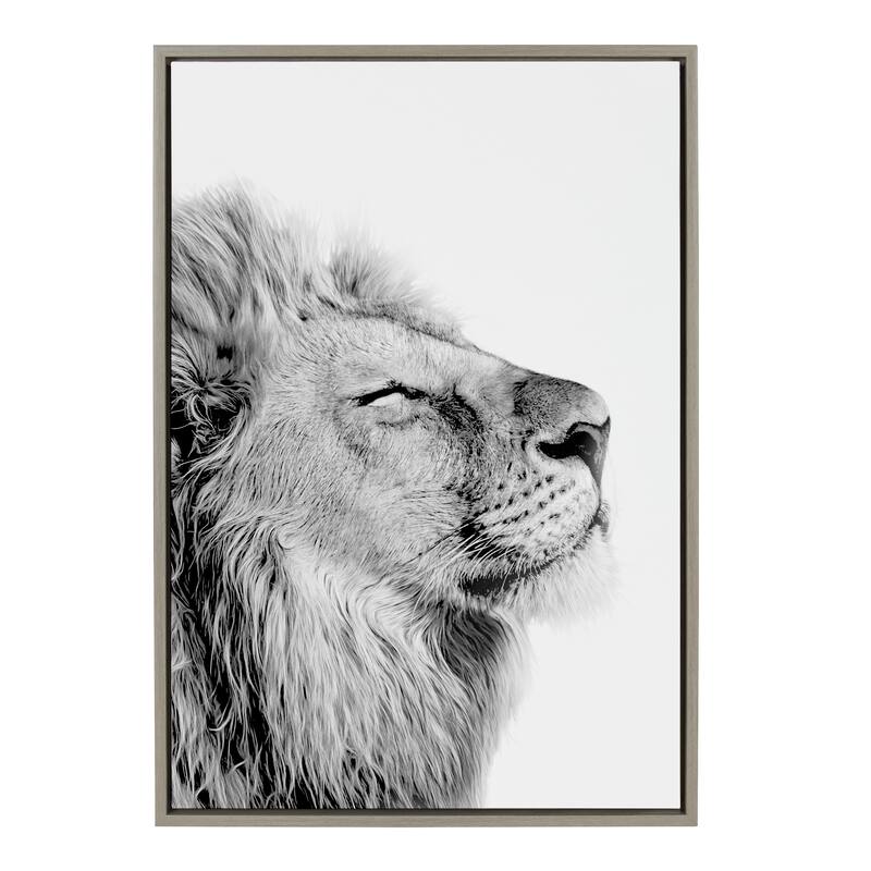 Kate and Laurel Sylvie Self Actualizing Lion Canvas by Amy Peterson