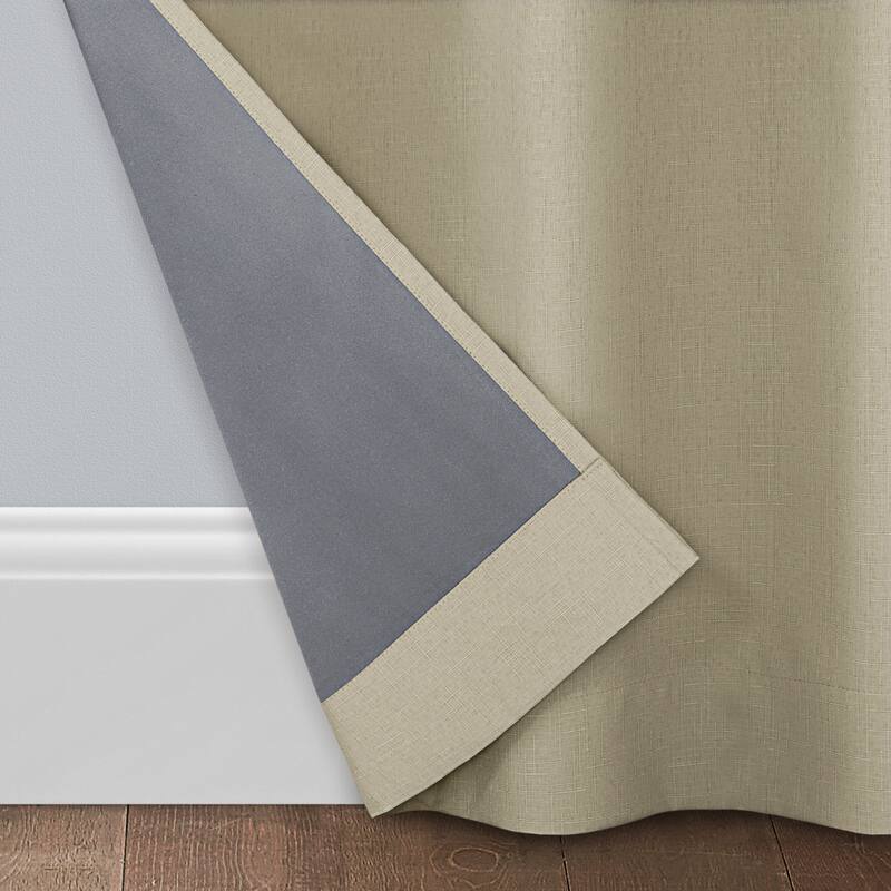 Eclipse Khloe 100% Absolute Zero Blackout Solid Textured Thermaback Curtain Single Panel