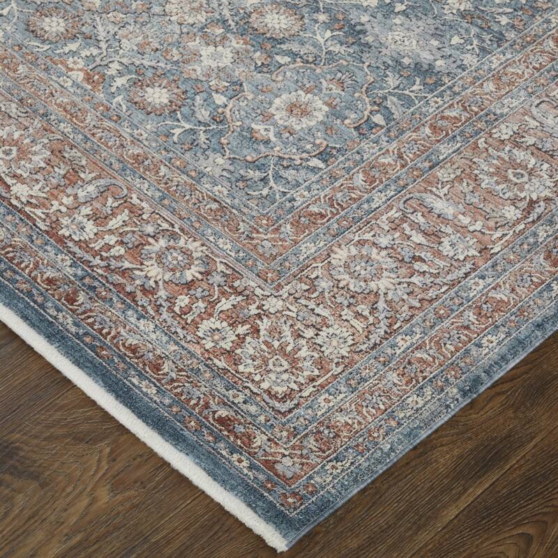 Wepu Power Loomed Floral Traditional Stain Resistant Low Pile Durable Area Rug By HomeRoots - 2' x 3'