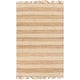 preview thumbnail 7 of 20, Hand Woven Surbiton Jute Area Rug (2' x 3') Camel - 2' x 3'