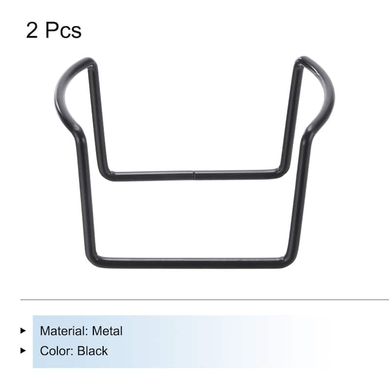 2Pcs Vintage Coaster Holder Metal Coaster Holders for 4.5 Inch, Hold 8 Coasters. - Black