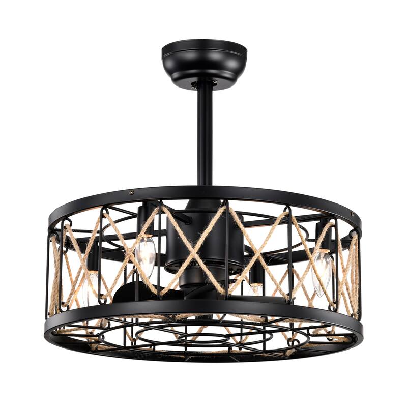 20.4'' 5 ABS Fan Blades, Modern Ceiling Fan with Remote Control, Noiseless Reversible AC Motor for BedrooM