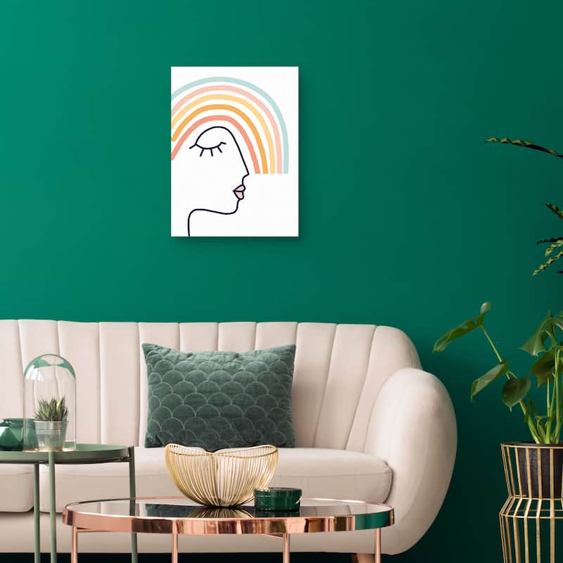 Rainbow Head Canvas Art Print
