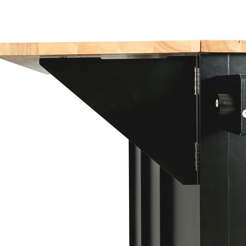 Kitchen Cart with Rubber wood Drop-Leaf Countertop ,Cabinet door internal storage racks