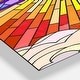 preview thumbnail 5 of 9, Designart 'Holy Cross Stained Glass Style' Oversized Rustic Wall CLock