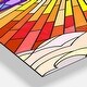 preview thumbnail 10 of 9, Designart 'Holy Cross Stained Glass Style' Oversized Rustic Wall CLock