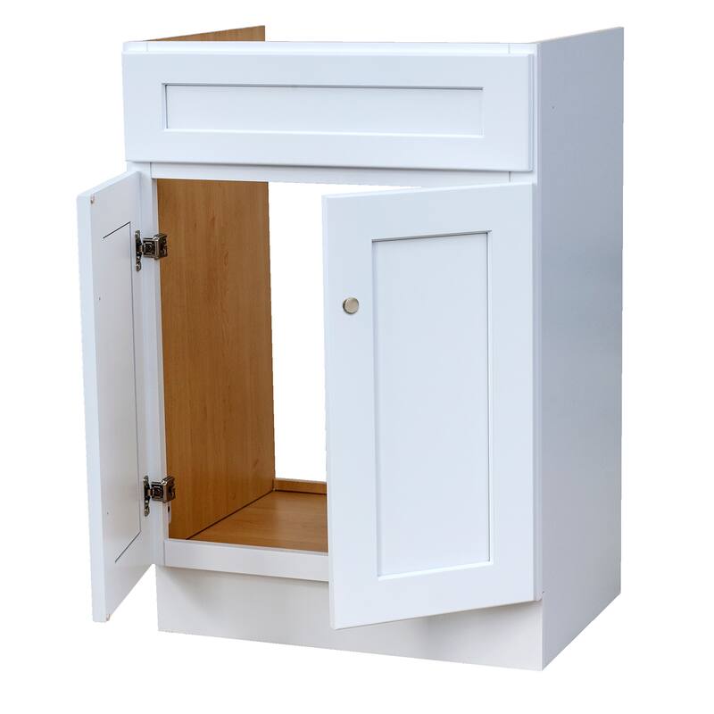 24X18 White Shaker Bathroom Vanity