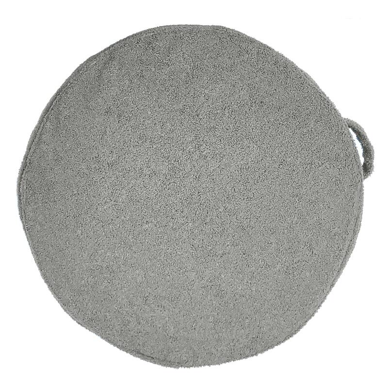 Edie At Home Sherpa Gusseted Round Decorative Floor Pillow 24' Round