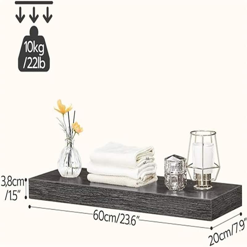 Floating Shelves - 7.9"D x 23.6"W x 1.5"H