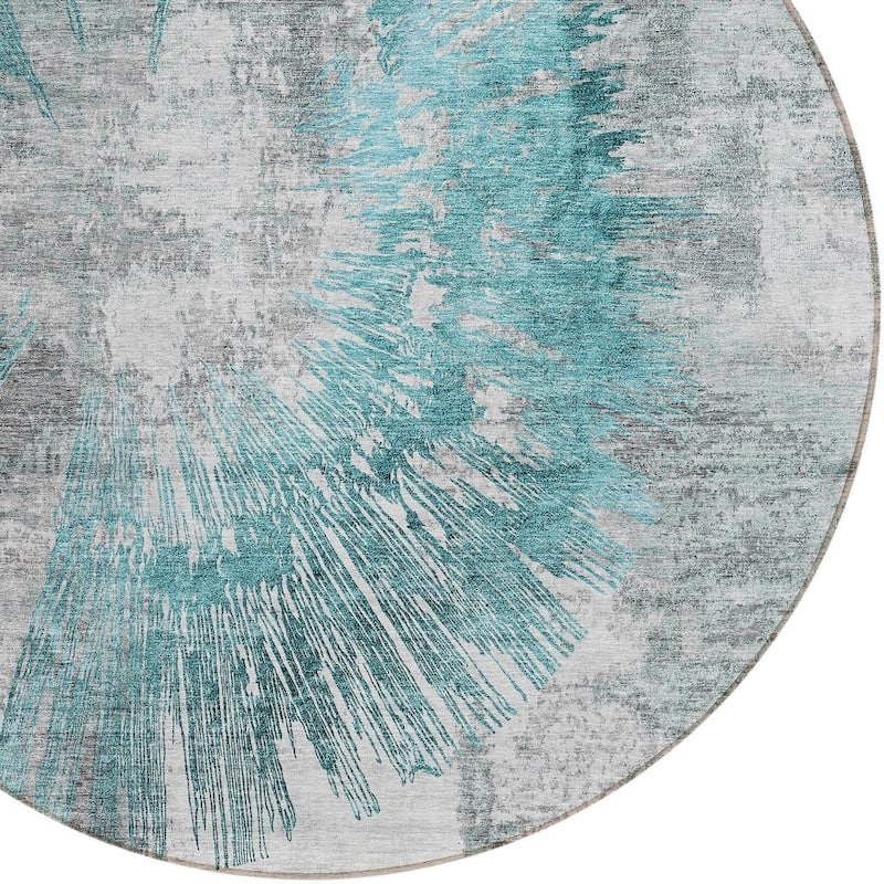 HomeRoots Abstract Transitional Rectangle Outdoor Rug