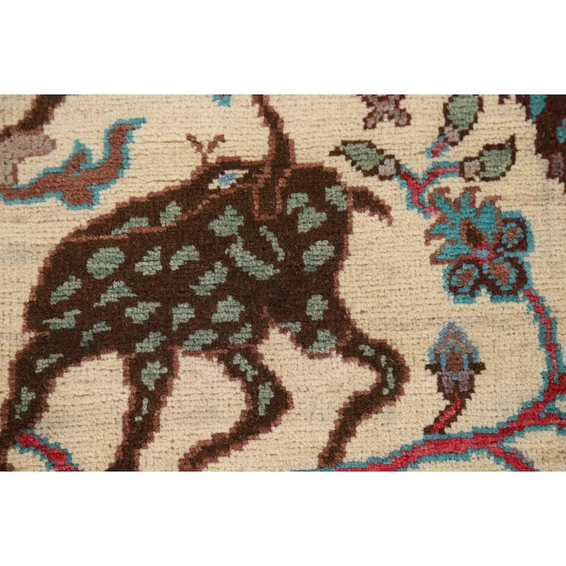 Animal Pictorial Ziegler Oriental Accent Rug Handmade Wool Carpet - 2'0" x 3'0"