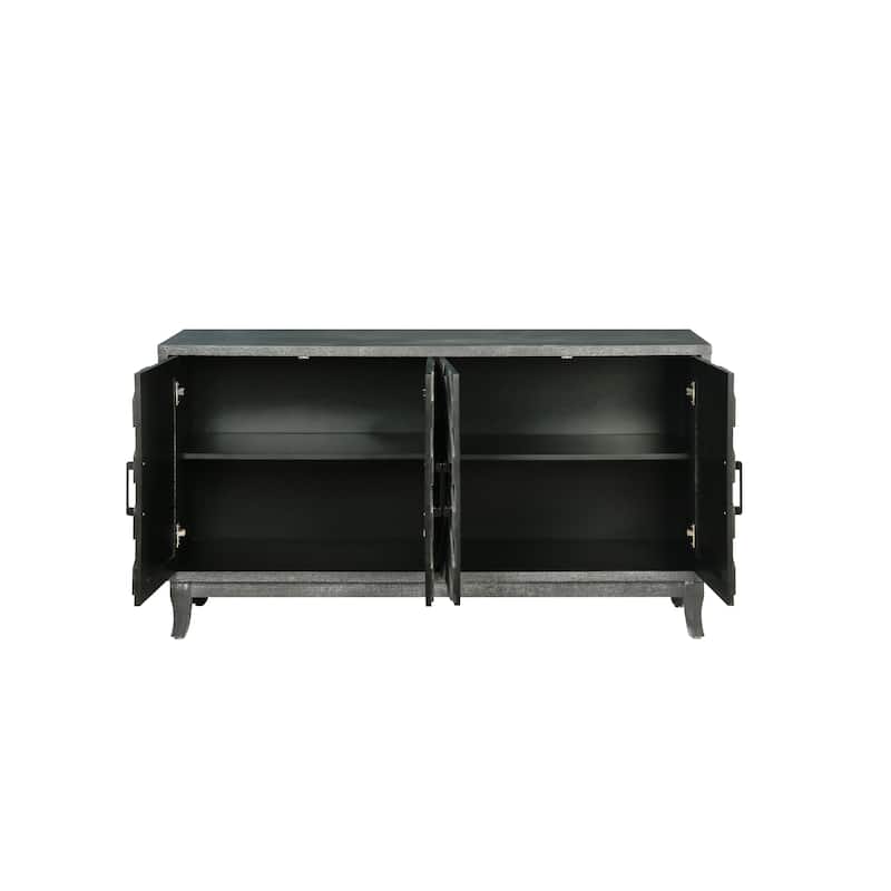 Buffet Cabinet with 4 Doors & Shelves, Farmhouse Sideboard Accent Buffet Cabinet Storage Cabinet for Dining Living Room,Entryway