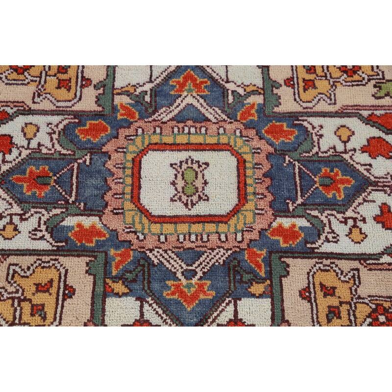 Heriz Serapi Oriental Area Rug Handmade Wool Carpet - 9'1" x 12'0"
