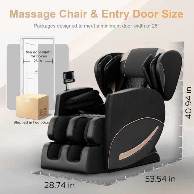 Zero Gravity Massage Chair w/8 Massage Rollers and Full-Body Air Pressure, Living Room Home Spa Recliner