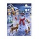 preview thumbnail 1 of 3, ALI Corti 'Christmas Cuties' Canvas Art - Purple