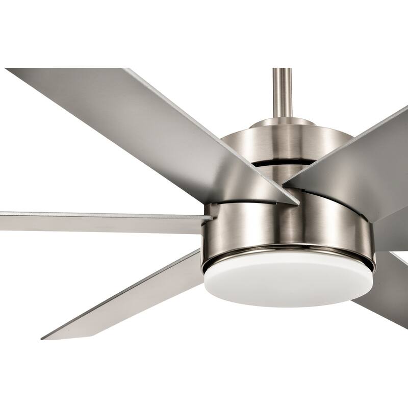 Brushed Nickel 62 in. Integrated LED 6-Speed Color Changing Indoor Ceiling Fan