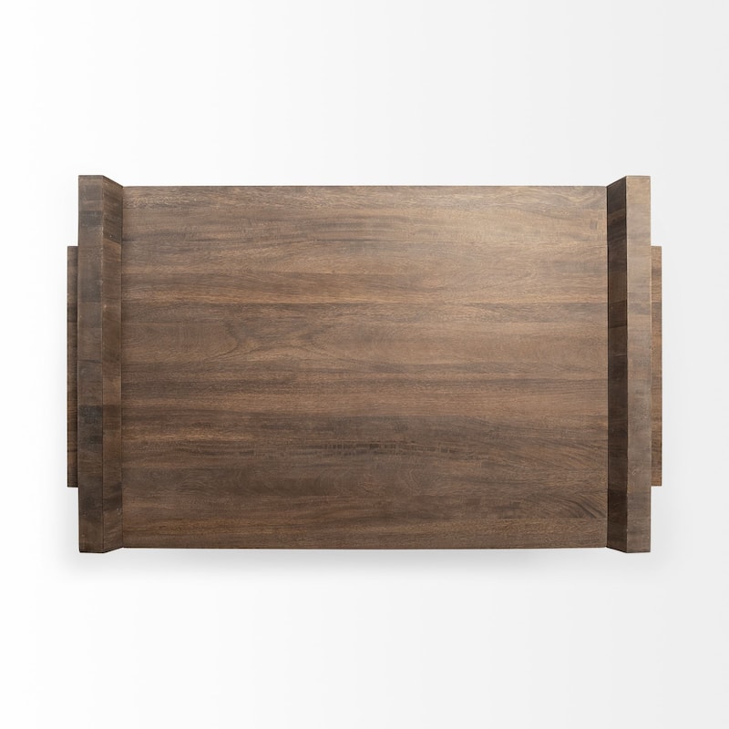 HomeRoots 59" Brown Wood Coffee Table - 36