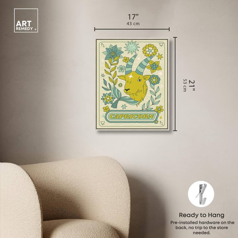 Capricorn Stars Card Canvas by Art Remedy