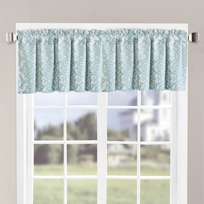 Serenta Mystic Valance Set, Teal/Turquoise, 60" x 18" - 60" x 18"