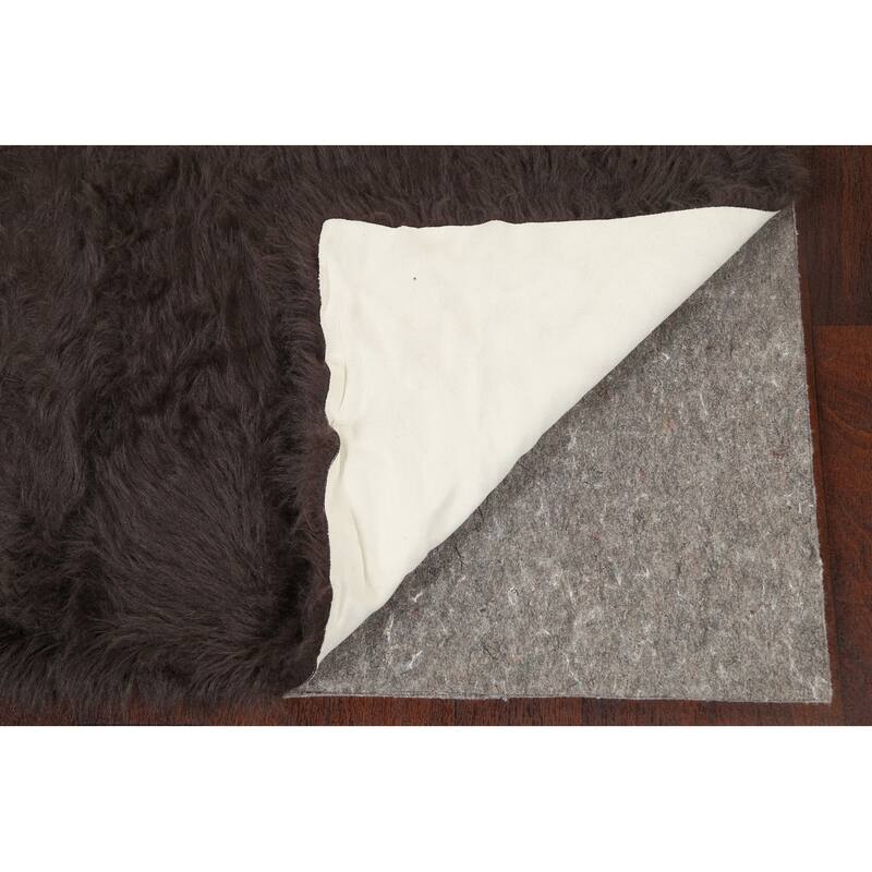 Contemporary Shaggy Oriental Area Rug Hand-tufted Foyer Carpet - 4'10" x 7'4"