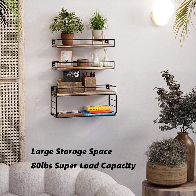 Floating Bathroom Shelves Over Toilet - 5.9"D x 16.2"W x 5.9"H