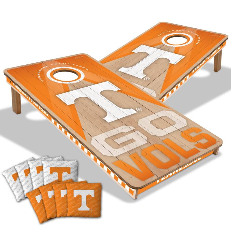 Tennessee Volunteers NCAA 2x4 Professional Cornhole Board Set - Include Team Bags + Case & LED Lights