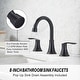 preview thumbnail 32 of 40, WOWOW 8 in. Widespread Double Handle Bathroom Faucet with Pop Up Drain