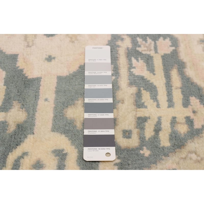 ECARPETGALLERY Hand-knotted Royal Oushak Grey Wool Rug - 4'9 x 4'9
