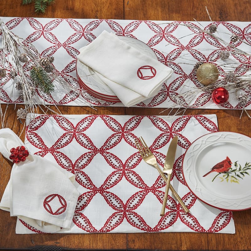 Park Designs Filagree Fret Placemat Set of 4 - 13" x 19"