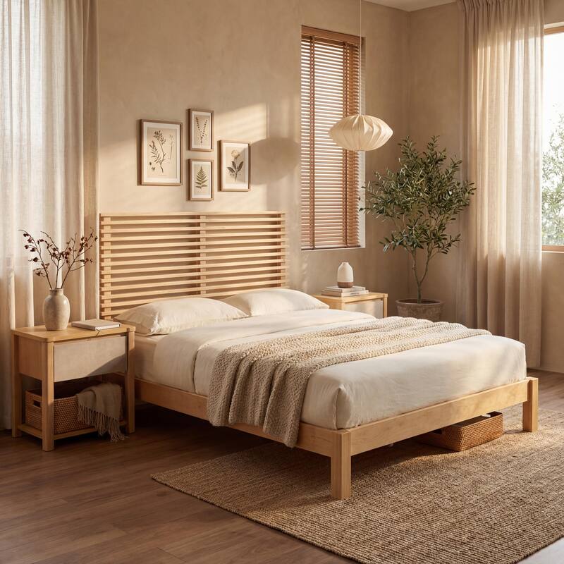Christopher Knight Home - Arden Modern Wooden Bed Frame with Headboard