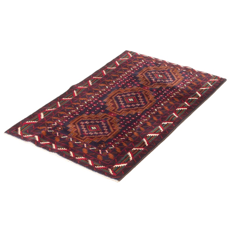 Teimani Navy Rug 2'10" x 4'7" - 2'10 x 4'7