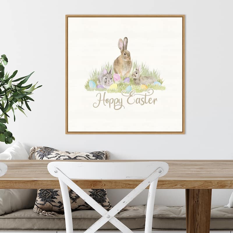 Farmhouse Easter VI Bunny by Tara Reed Framed Canvas Art - 22 x 22-inch