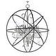 preview thumbnail 1 of 1, Maxim Nickel Orbit Single Tier Metal 6-light Chandelier