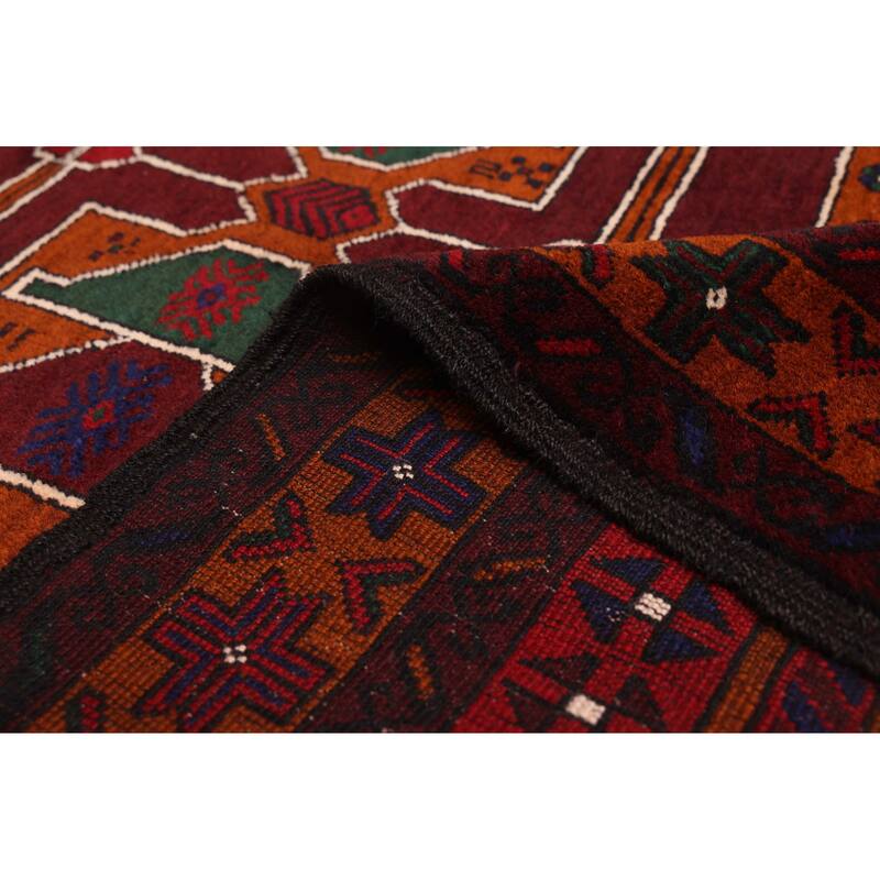 ECARPETGALLERY Hand-knotted Teimani Rust Wool Rug - 3'10 x 6'6