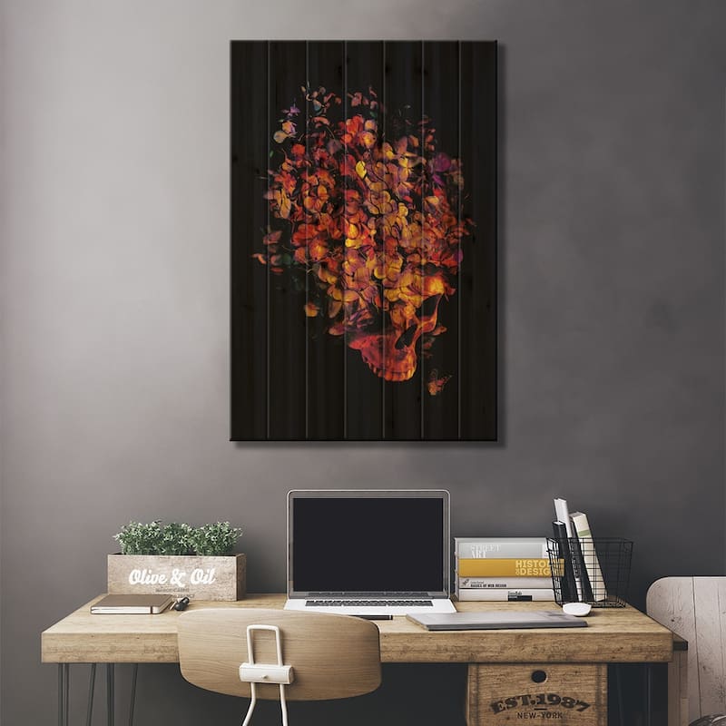 Blooming Print On Wood by Nicebleed - Multi-Color