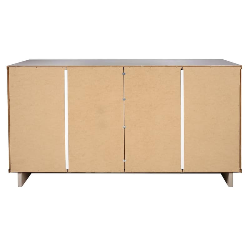 Manhattan Comfort Granville 55.07" Modern Double Wide 6 Drawer Dresser