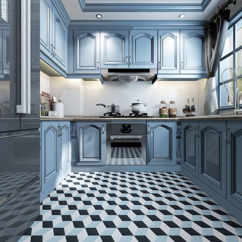 Art3d 11.8" x 10.2" Hexagon Peel and Stick Flooring Tile Marble Look, 30-Pack,Self Adhesive Waterproof Vinyl Floor Tile