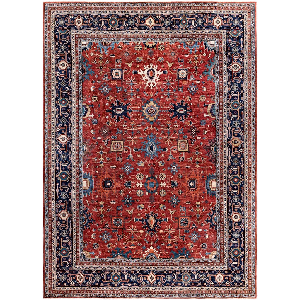 Serapi One-of-a-Kind Hand-Knotted Area Rug - Red - 10' 1" x 13' 10"