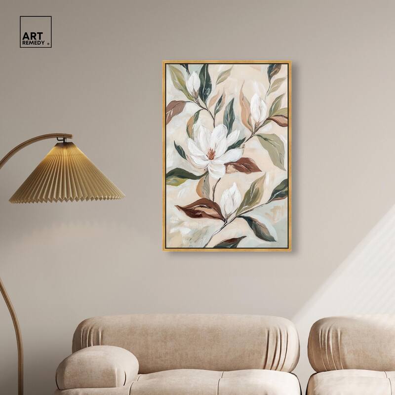 Soft Magnolia I Canvas by Art Remedy