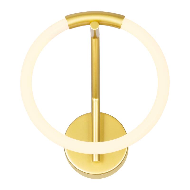 Hoops 1 Light LED Wall Sconce With Satin Gold Finish - Satin Gold