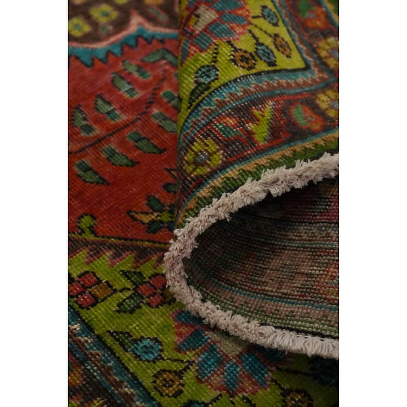 Hand Knotted Oriental 100% Wool Carpet Traditional Floral Oranges & Rust Tabriz Area Rug - 5' 3'' X 3' 3''