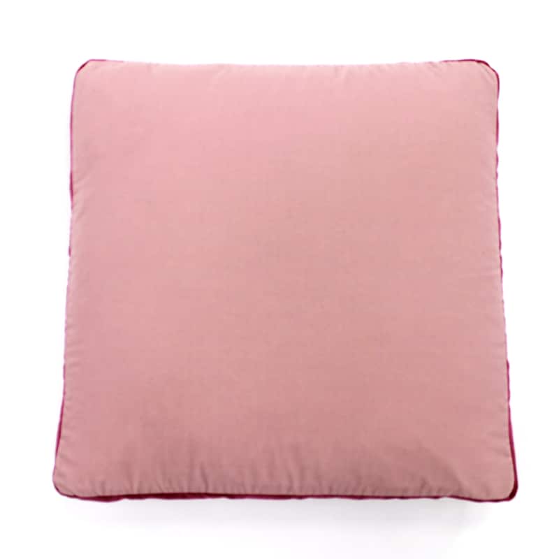 Jiti Indoor Modern Glam Squared Boxed Border Plush Velvet Square Throw Pillows Cushions for Sofa Chair 18 x 18