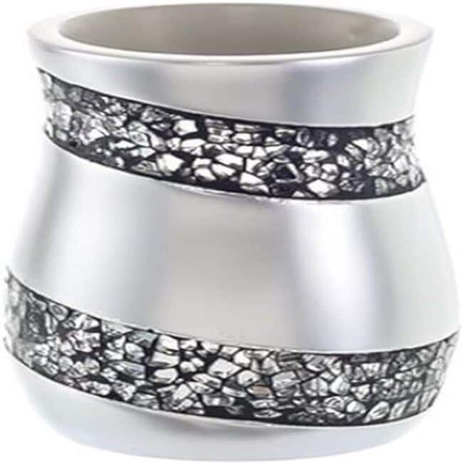Creative Scents Silver Mosaic Gray Bathroom Tumbler