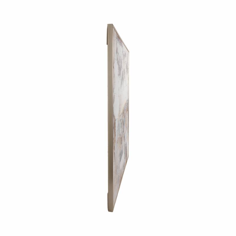 Canvas Art Wood Frame Textured Abstract Design Casual Home - 56" Tan