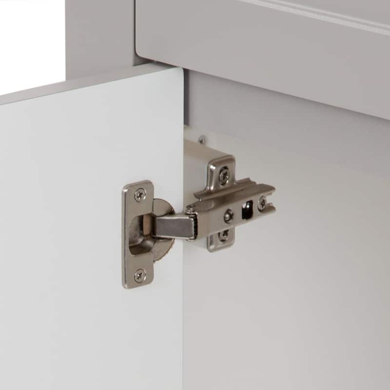Spring Mill Cabinets Wyre 18" 1-Door Bathroom Vanity With White Sink Top