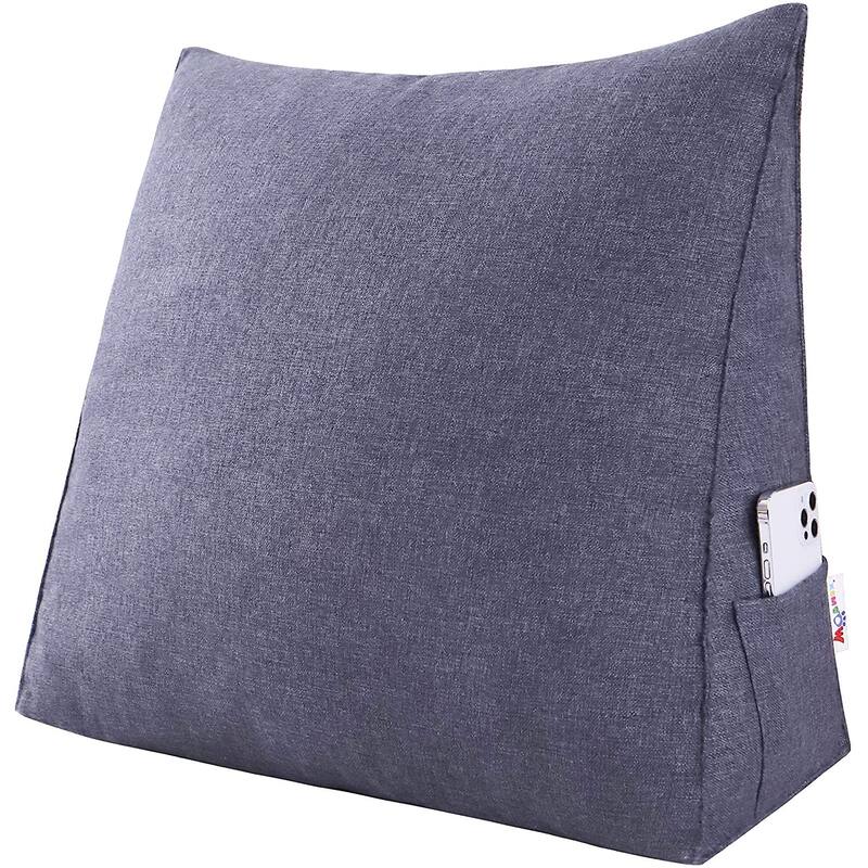 WOWMAX Bed Rest Wedge Reading Pillow Sofa Daybed Triangle Cushion 24"