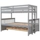 preview thumbnail 45 of 49, Separable Twin Over Full Bunk Bed Storage Platform Bed with with Pull-out Trundle, Drawers, Ladder and Safety Fence